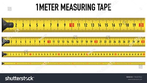 Yellow Measure Ruler Meter Vector Tape Stock Vector (Royalty Free ...