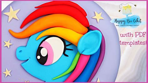 Easy RAINBOW DASH cake tutorial | My little Pony cake - YouTube