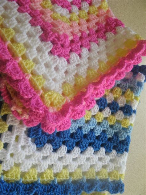 Helen's Colourful Crochet Blankets: Two little hand crochet dolls blankets