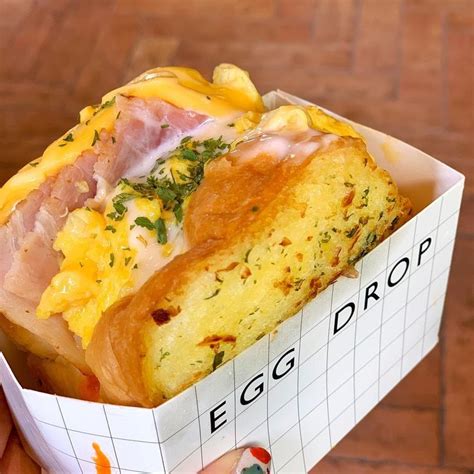 The other famous toast place in Seoul. Egg Drop. Got the garlic bacon ...