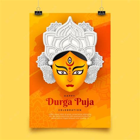 Premium Vector | Durga-puja poster template