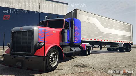 Peterbilt 389 Optimus Prime Paintjob with Trailer [4K] - GTA5-Mods.com