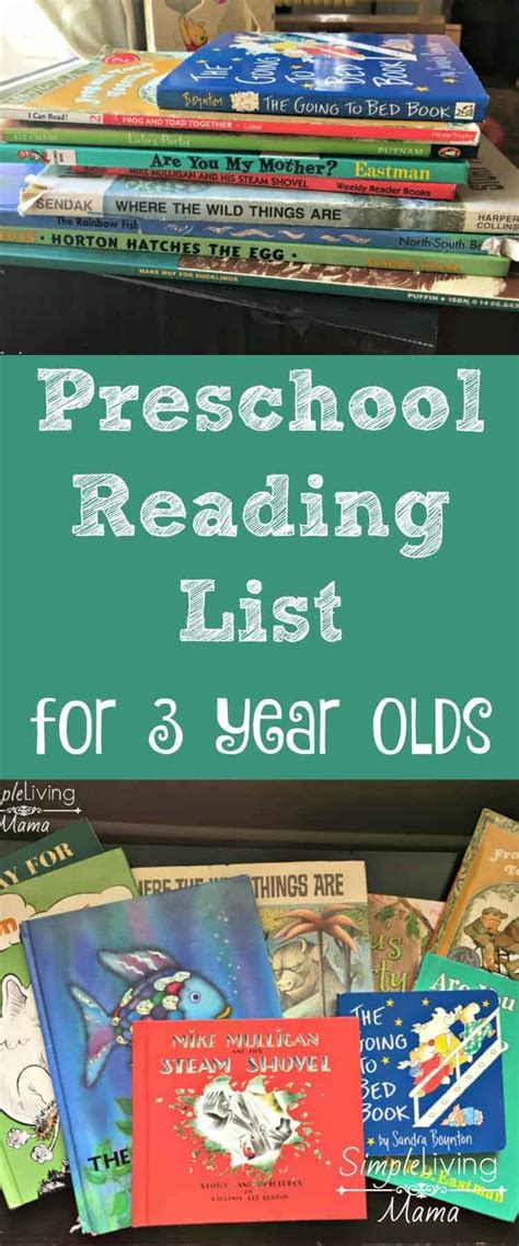 Preschool Book List for 3 Year Olds - Simple Living Mama