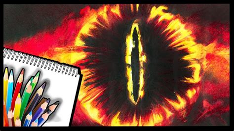 How to Draw EYE of SAURON - Lord of the Rings DRAWING - YouTube