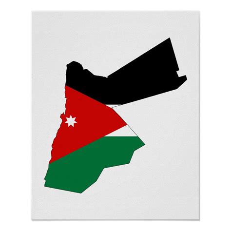 Jordan country flag map shape silhouette poster | Zazzle | Jordan country, Country flags, Jordan ...