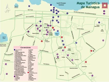 Mapa Turístico de Managua, Nicaragua