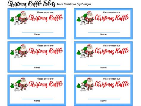 Printable Christmas Party Raffle Tickets - Etsy