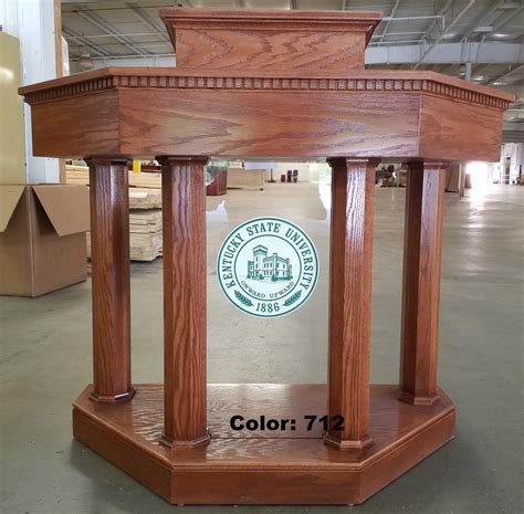 Wood with Acrylic Pulpit, Podium, Lectern Custom No 6 – Podiums Direct