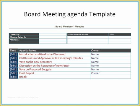 Board Of Directors Meeting Minutes Template Free Of Board Meeting ...