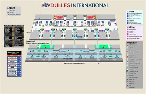 Dulles Airport(IAD) Terminal Maps, Shops, Restaurants, Food Court 2024