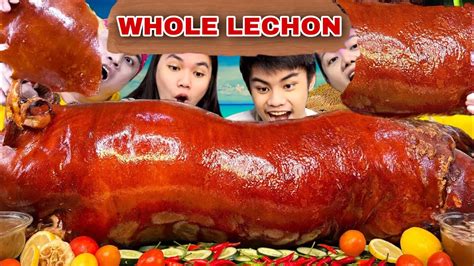 ANOTHER WHOLE LECHON MUKBANG | CRISPY LECHON | PHILIPPINES MUKBANG EATING SHOW - YouTube