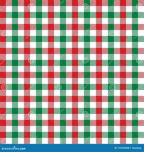 Seamless Green and Red Checkered Fabric Pattern Background Texture Stock Vector - Illustration ...