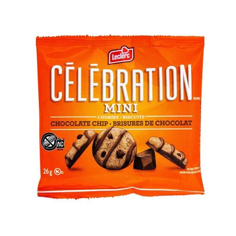 Leclerc Célébration - Mini biscuits aux pépites de chocolat 30 x 26 g ...