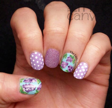 Lilac Nail Art - The Little Canvas