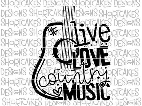 Live Love Country Music Digital Download Svg/png/jpeg/dxf - Etsy