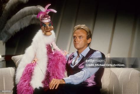 Puppeteer Wayland Flowers and his puppet Madame on the set of a TV ...