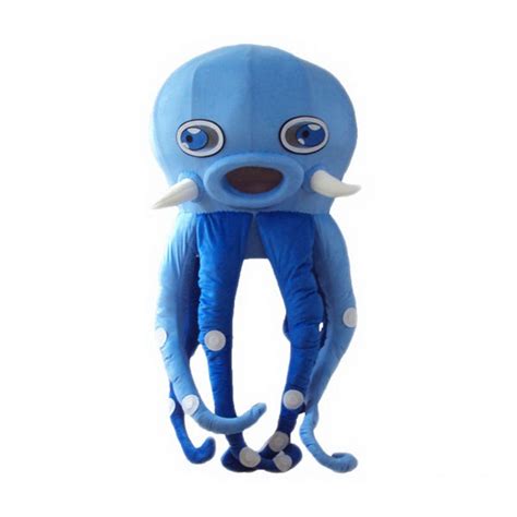 Blue Octopus Mascot Costume