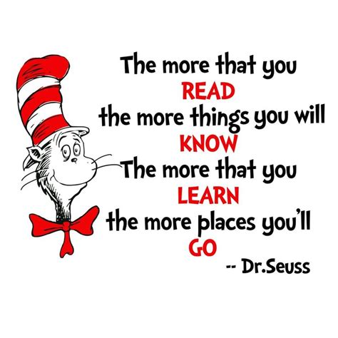 The more that you read svg, Cat in hat svg, Dr Seuss svg, Seuss sayings ...