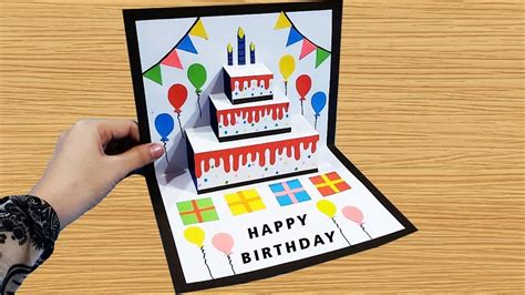 Birthday Cake Pop Up Card Paper & Party Supplies etna.com.pe
