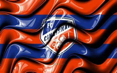 Download wallpapers FC Cincinnati flag, 4k, orange and blue 3D waves ...