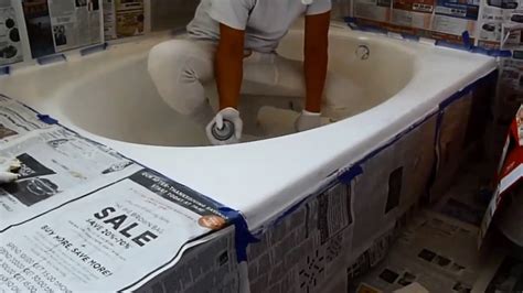 Spray Paint Bath Tub With Homax Paint Kit - YouTube