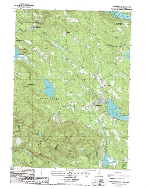 Sanbornville topographic map, NH - USGS Topo Quad 43071e1