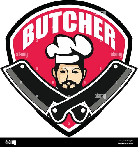 butcher logo isolated on white background. vector illustration Stock Vector Image & Art - Alamy
