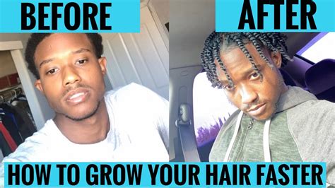 HOW TO GROW YOUR HAIR FASTER FOR BLACK MEN - YouTube