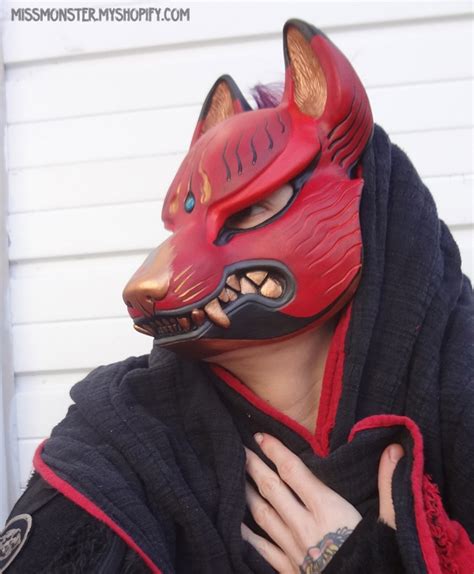 Kitsune mask painted edition 1 by missmonster on DeviantArt