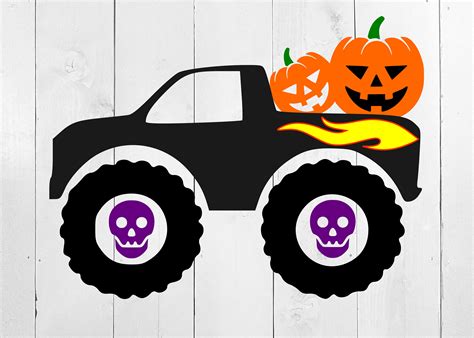 Halloween Monster Truck SVG Pumpkin Monster Truck SVG - Etsy