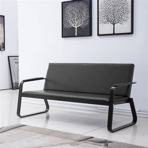 Walsport 1 Seat Classic Design Guest Sofa Waiting Room Bench Visitors ...