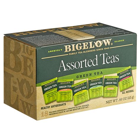 Bigelow Assorted Green Tea Bags - 18/Box