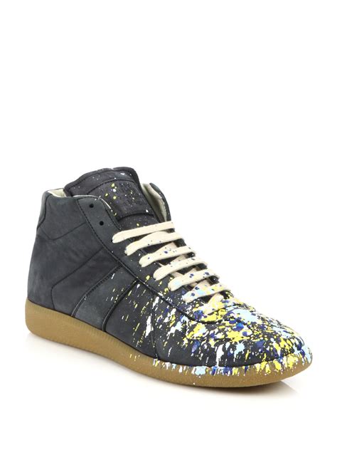 Maison margiela Painter Replica High-top Sneakers in Blue for Men (blue-multi) | Lyst