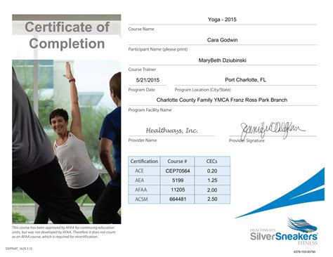 Silver sneakers yoga course completion | PPT