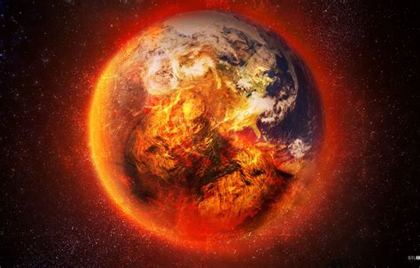 Earth On Fire Wallpaper