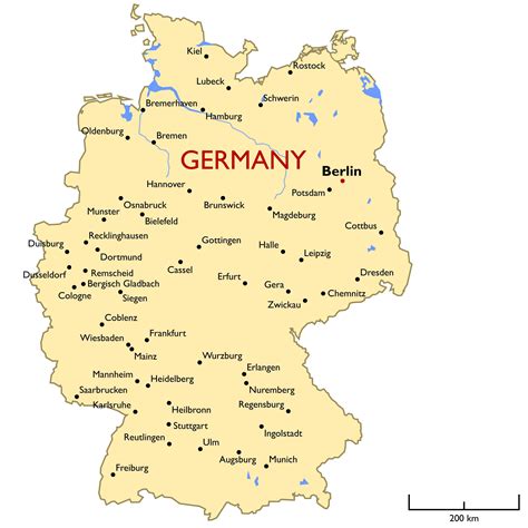 Printable Map Of Germany