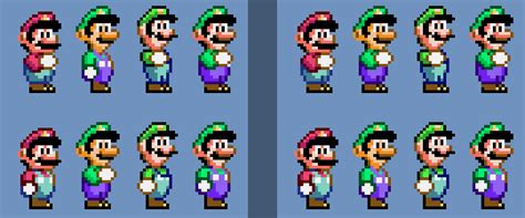 SMW Mario and Luigi Sprite Alternate Idle Comparis by Abbysek on DeviantArt