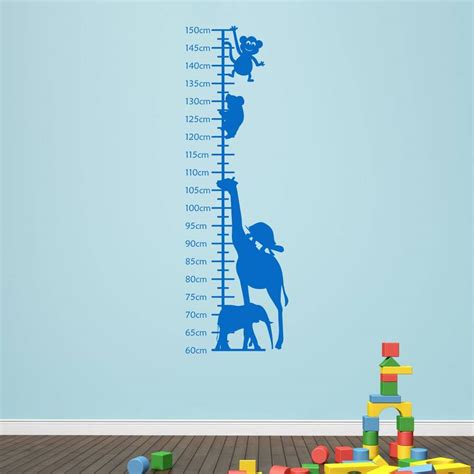 Animals Childrens Height Chart Wall Sticker By Mirrorin ...