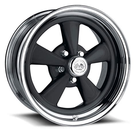 US Wheel Series 463 15x6 Black/Chrome Super Spoke, 5x4.5/4.75/5 Bolt Pattern, 3.25 BS, -6 Offset