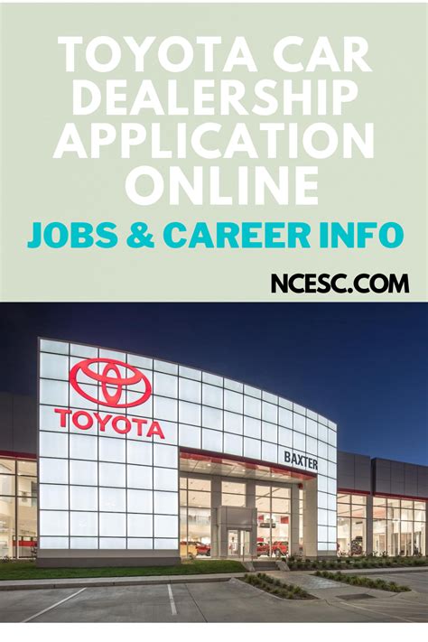 Toyota Car Dealership Application – Auto Sales Jobs & Careers Online – Discovering Employment ...