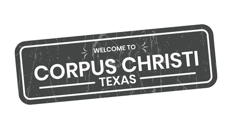 Corpus Christi Emblem, United State Of America, Austin, Texas Round ...