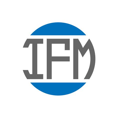 diseño de logotipo de letra ifm sobre fondo blanco. concepto de logotipo de círculo de iniciales ...