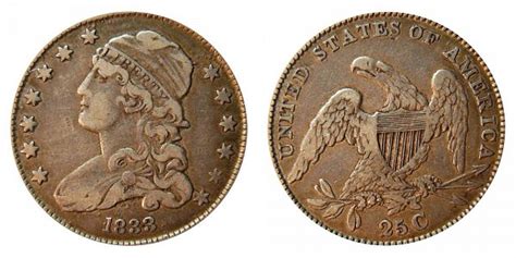 1833 Capped Bust Quarter Type 2 - Reduced Diameter - No Motto Coin Value Prices, Photos & Info