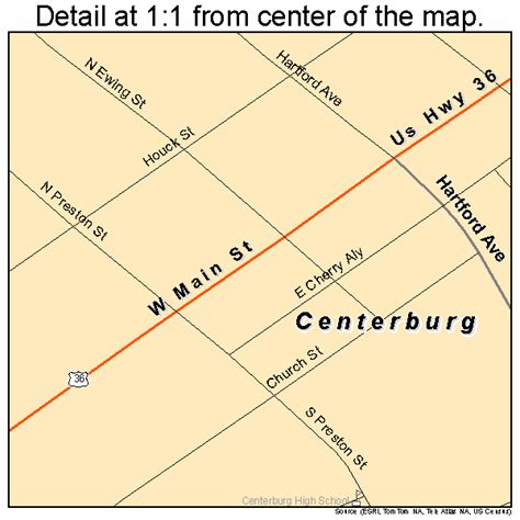 Centerburg Ohio Street Map 3913036