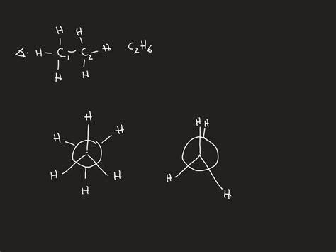 SOLVED: Draw the Newman projection of the staggered and eclipsed conformations of ethane. Which ...