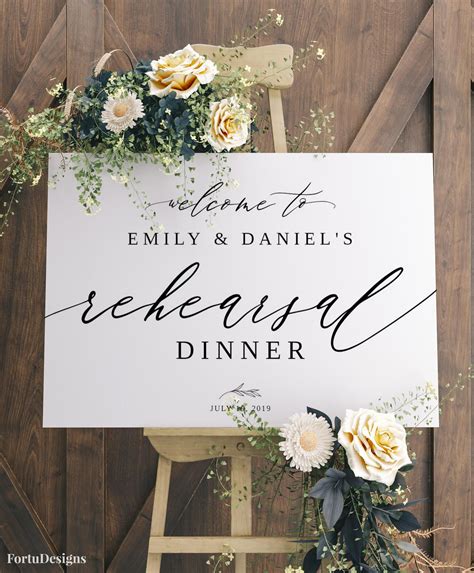 REHEARSAL DINNER Welcome sign template Instant download | Etsy ...