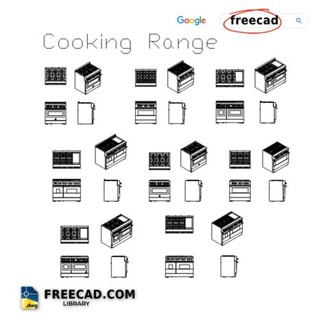 Cooking Range 2D files | FREE Download Library AutoCAD