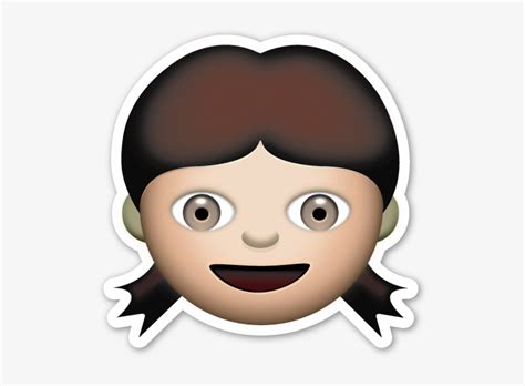 Download Pinterest Emojis And Smileys - Little Girl Emoji | Transparent ...