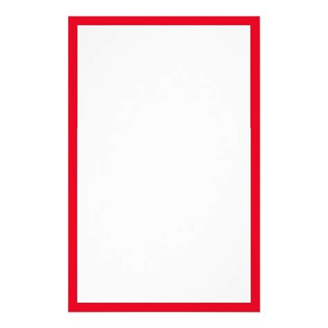 a blank paper with red edges on a white background