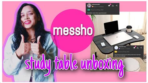 UNBOXING MEESHO STUDY TABLE| LAPTOP TABLE| BED TABLE - YouTube